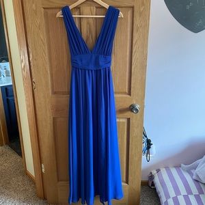 Royal blue floor length gown